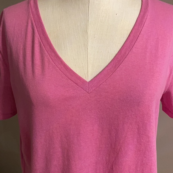 BP NORDSTROM V tee shirt shirt sleeve PINK available sizes S and M cropped - Picture 2 of 5